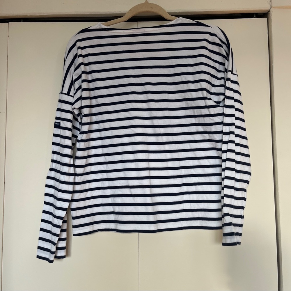 Saint James for J. Crew Striped Cotton Shirt Long Sleeve - Picture 2 of 3